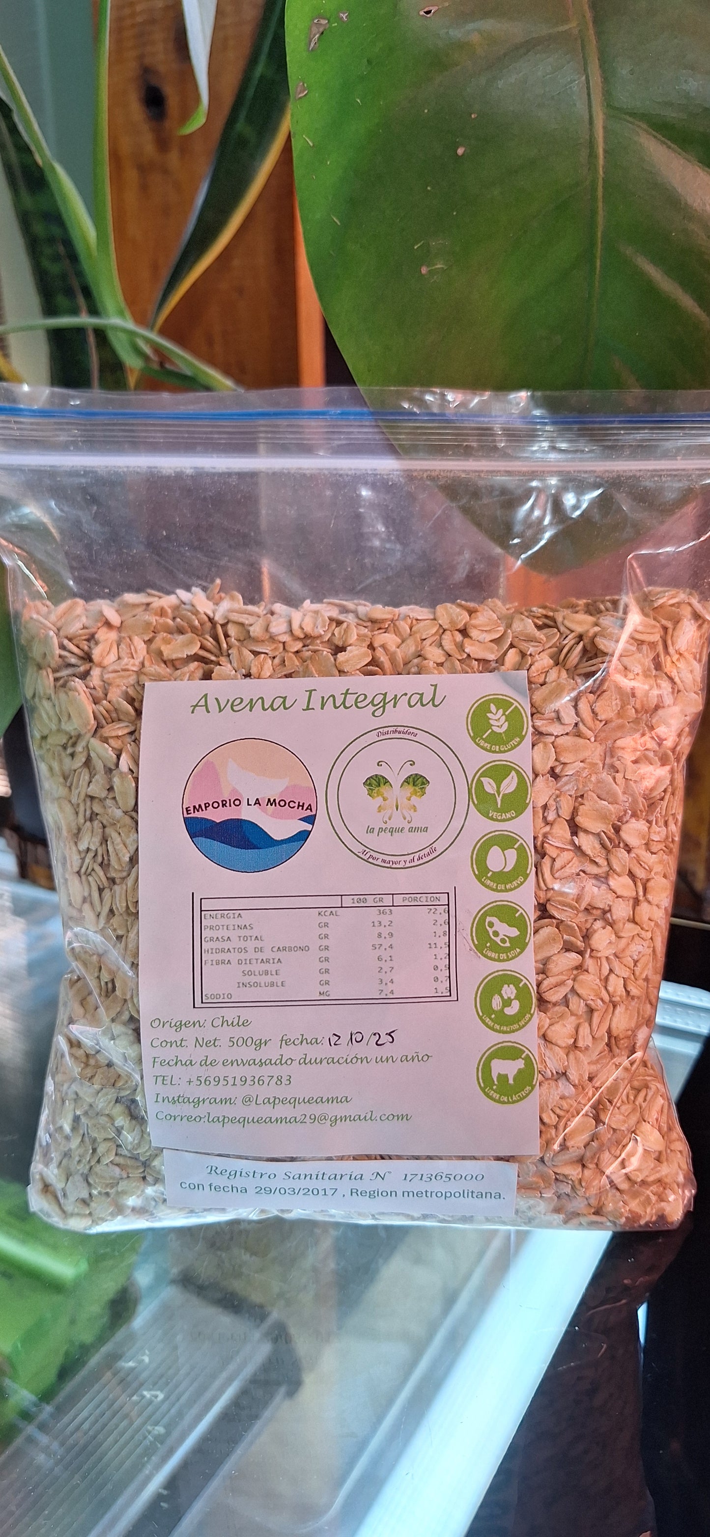 Avena Integral 500 Gr