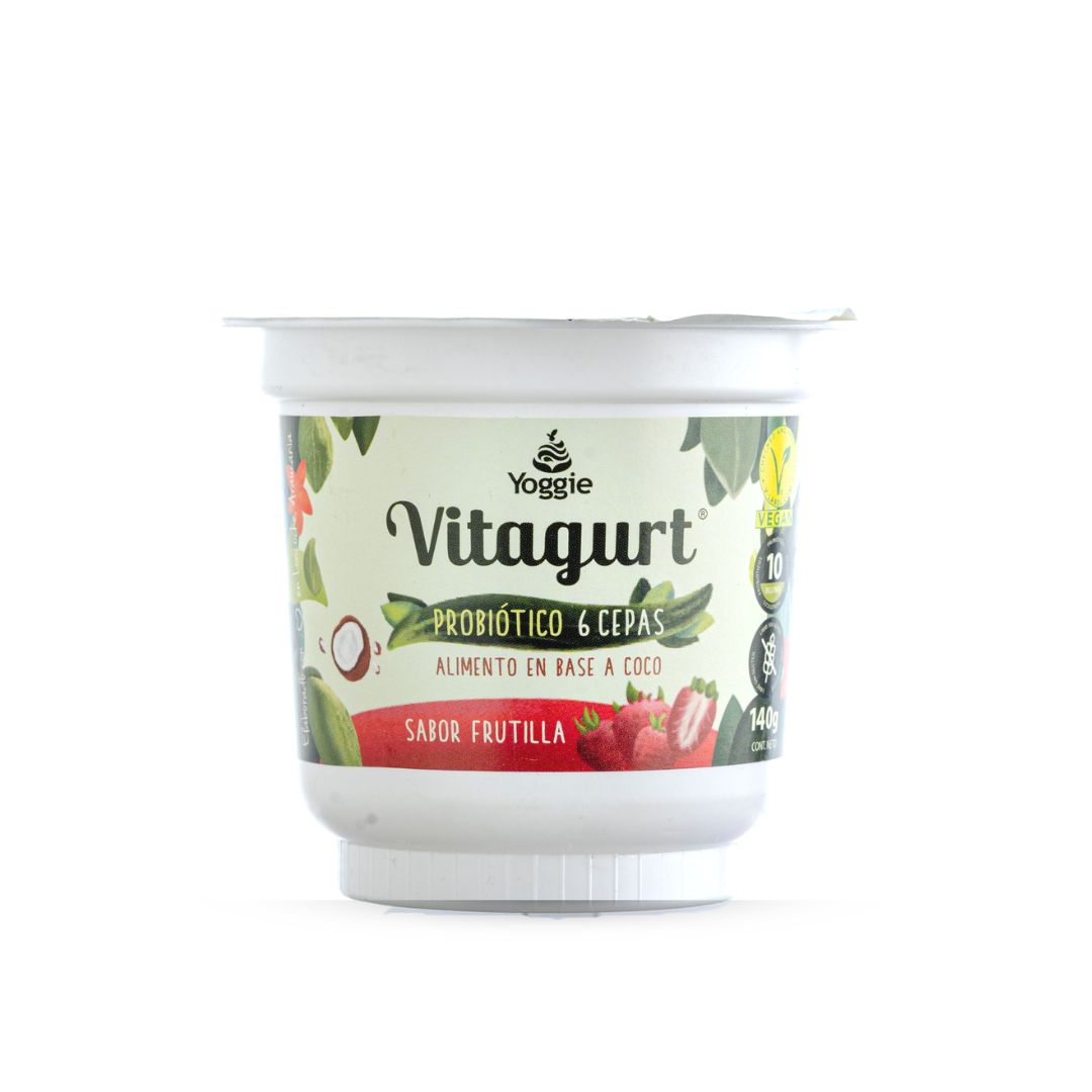 Vitagurt 140 g en Base a Coco - Sabor Frutilla