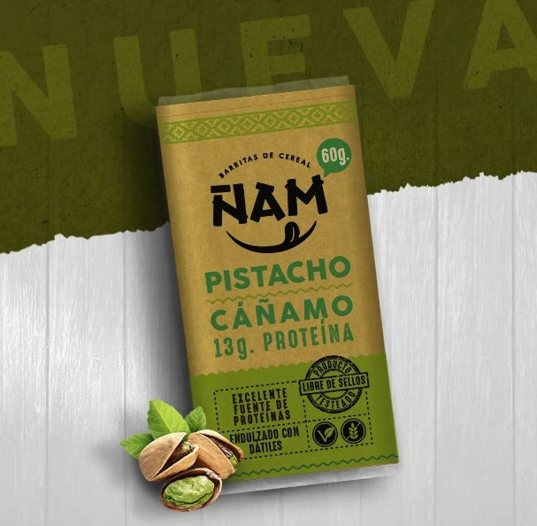 Barrita Ñam - Pistacho Cánamo 60 g