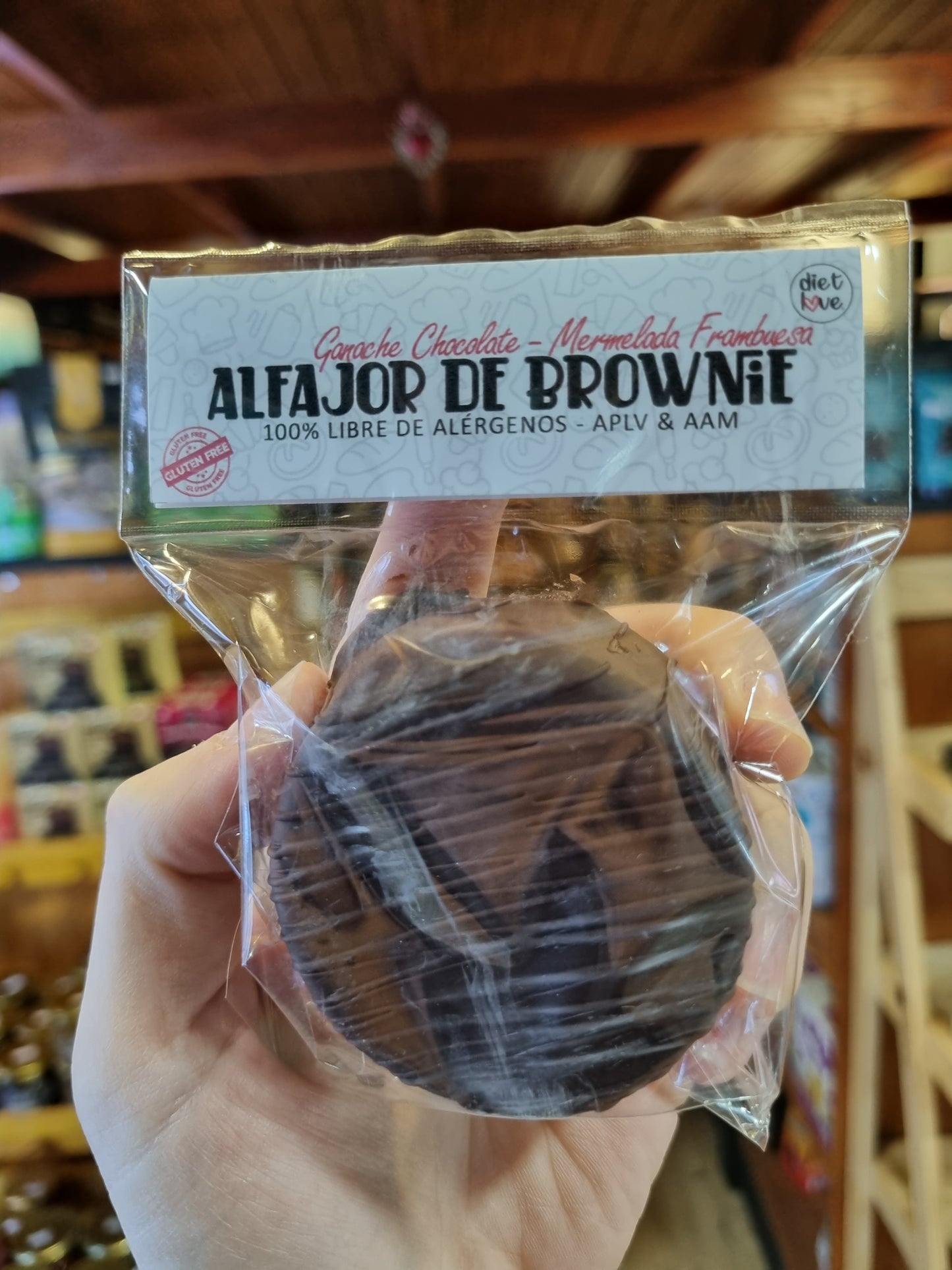Alfajor De Brownie Ganache Chocolate Y Mermelada De Frambuesa