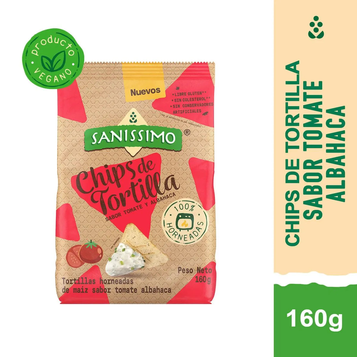 Chips de Tortilla Sabor Tomate Albahaca