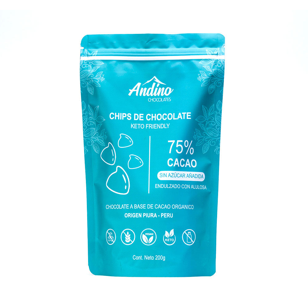 Chips de Chocolate Keto 75%
