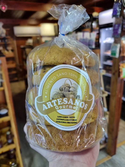 Pan Keto Sin Gluten Cúrcuma Aceite Orégano