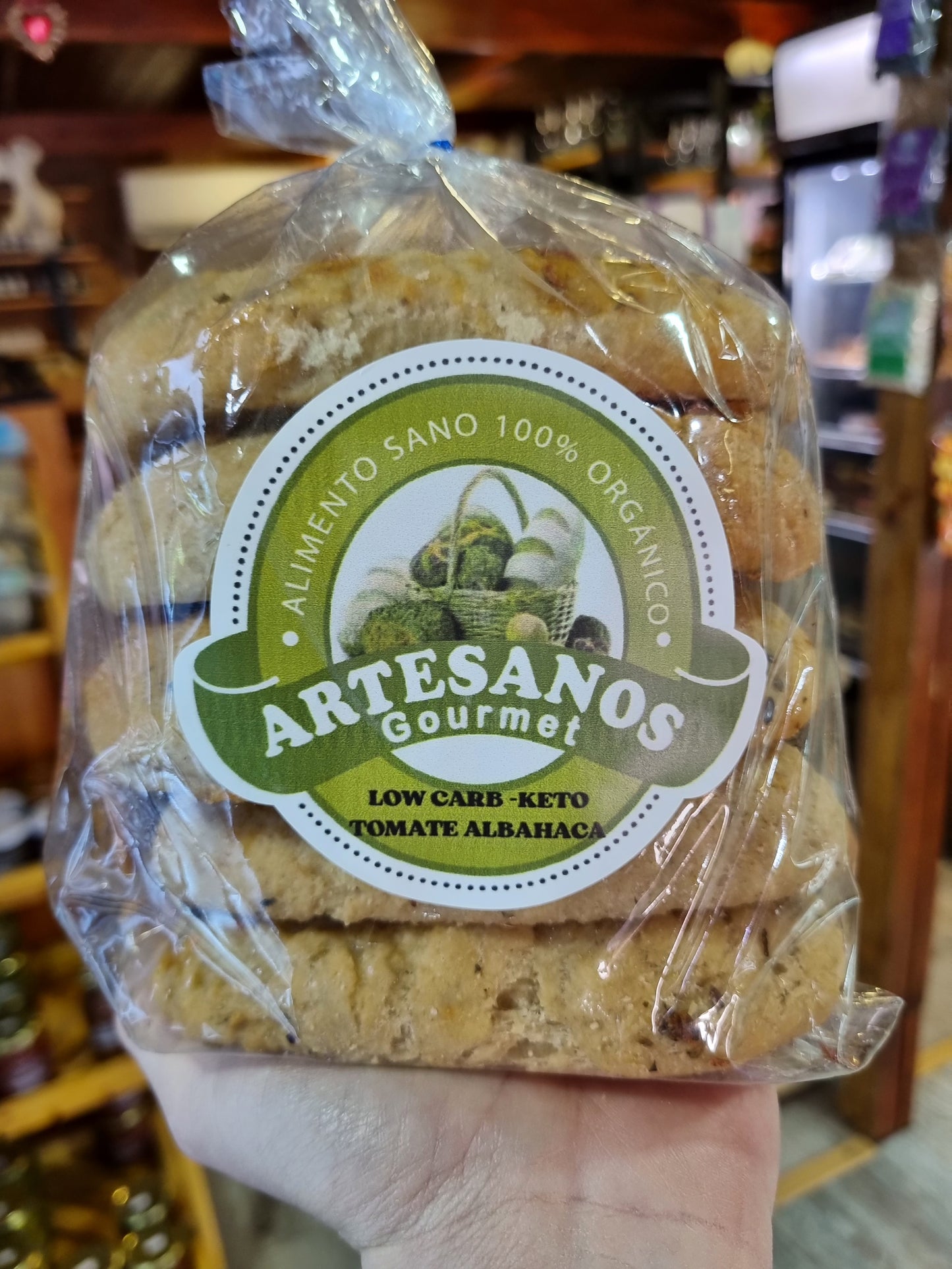 Pan Keto Sin Gluten Tomate Albahaca