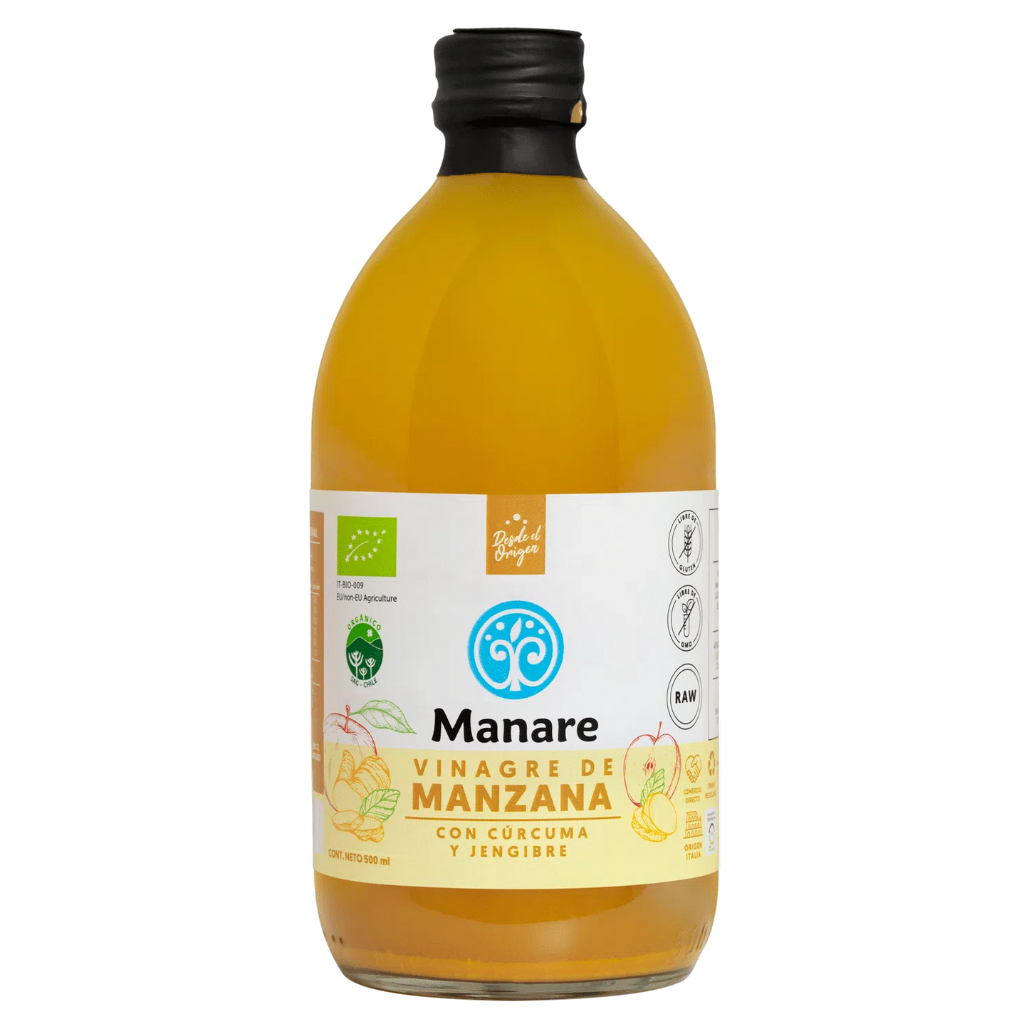 Vinagre Cúrcuma y Jengibre Orgánico 500 ml