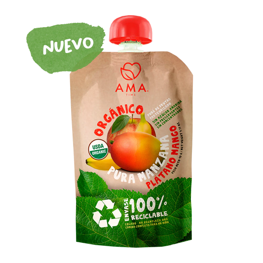 Puré Orgánico Manzana Plátano Mango 90 g