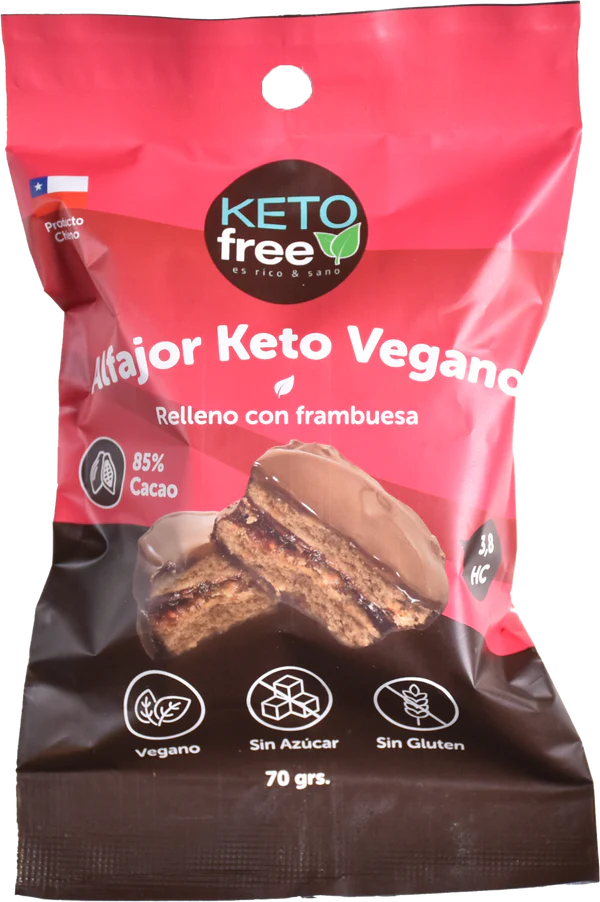 Alfajor Keto Vegano Frambuesa