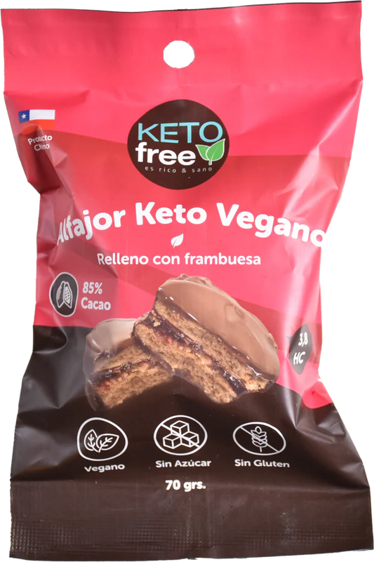 Alfajor Keto Vegano Frambuesa