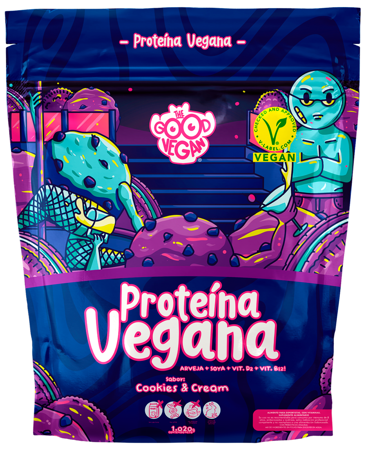 Proteína Vegana - Cookies & Cream 1020 g