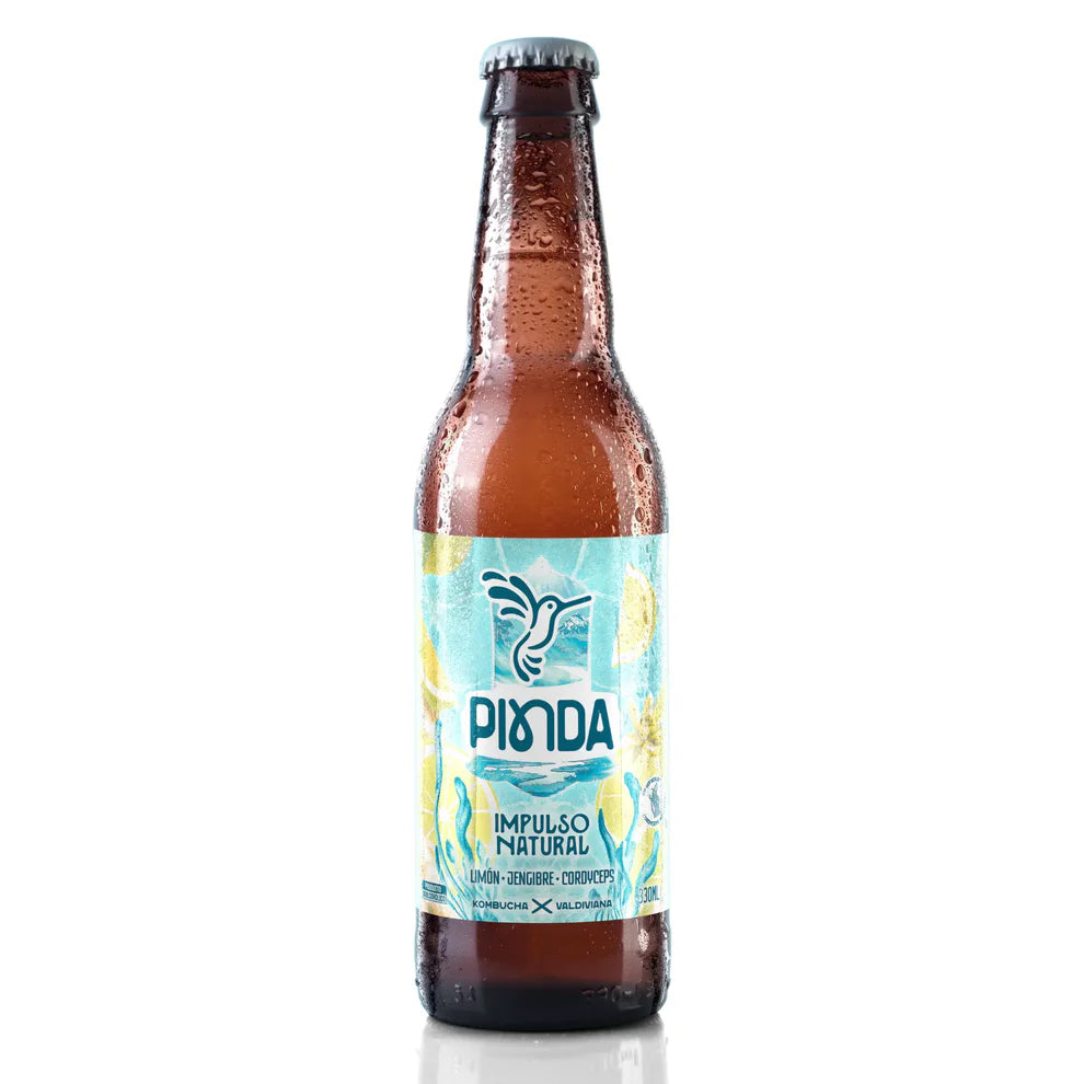 Kombucha Impulso Natural con Limón Jengibre y Cordyceps
