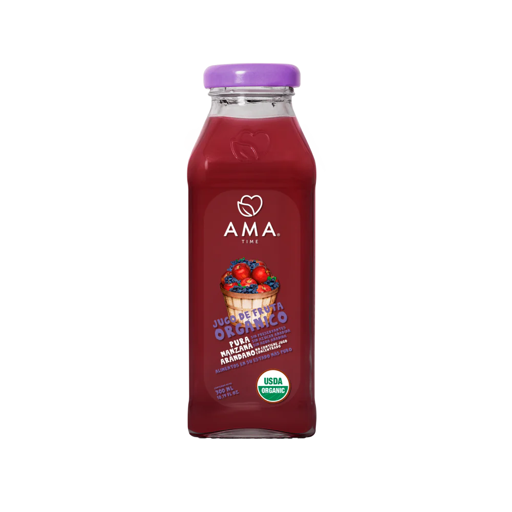 Jugo de Fruta Orgánico - Manzana Arándano 300 cc