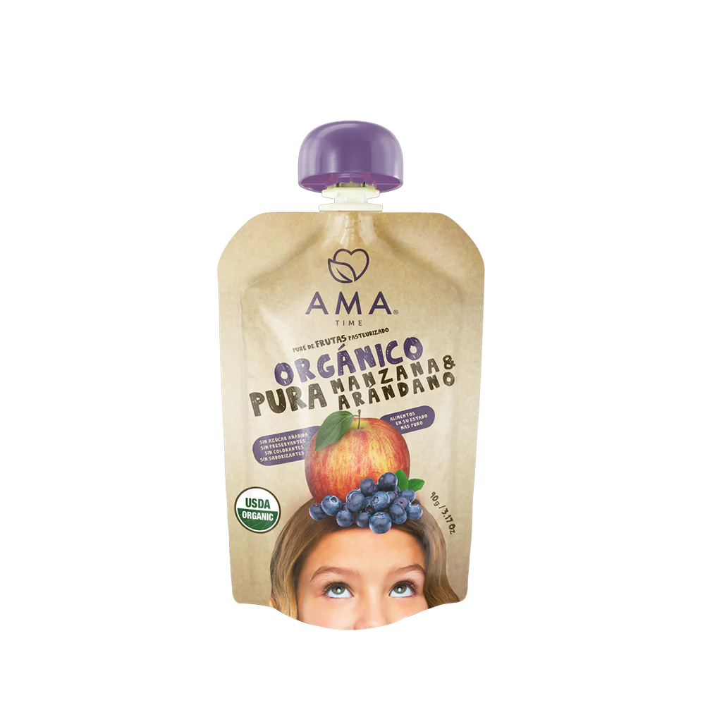 Puré Orgánico Manzana Arándano 90 g