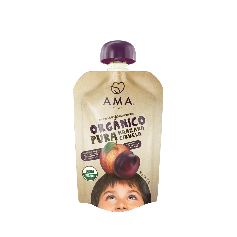 Puré Orgánico Manzana Ciruela 90 g