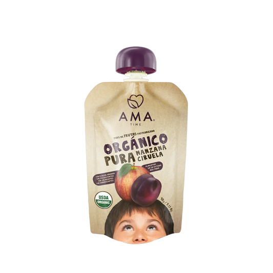 Puré Orgánico Manzana Ciruela 90 g