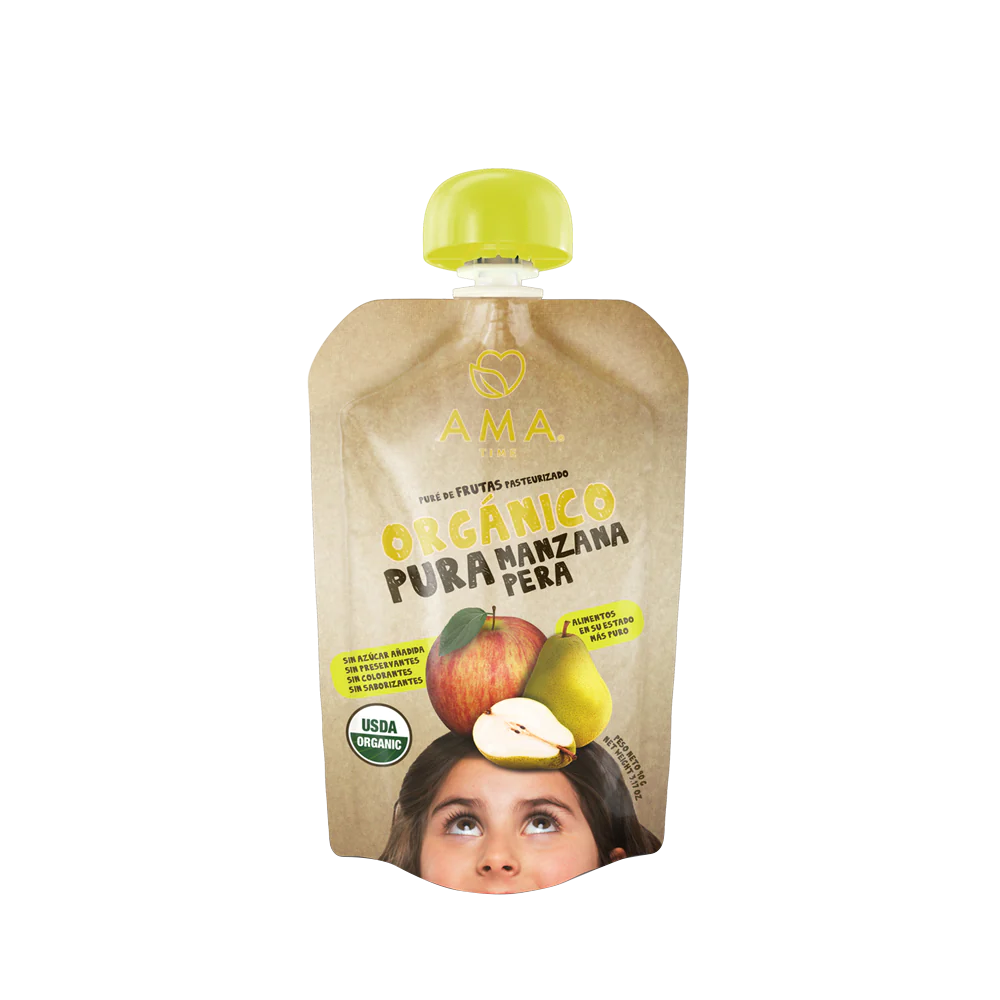 Puré Orgánico Manzana Pera 90 g