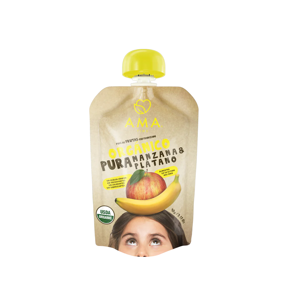 Puré Orgánico Manzana Plátano 90 g