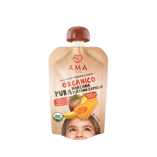Puré Orgánico Manzana Plátano Zapallo 90 g